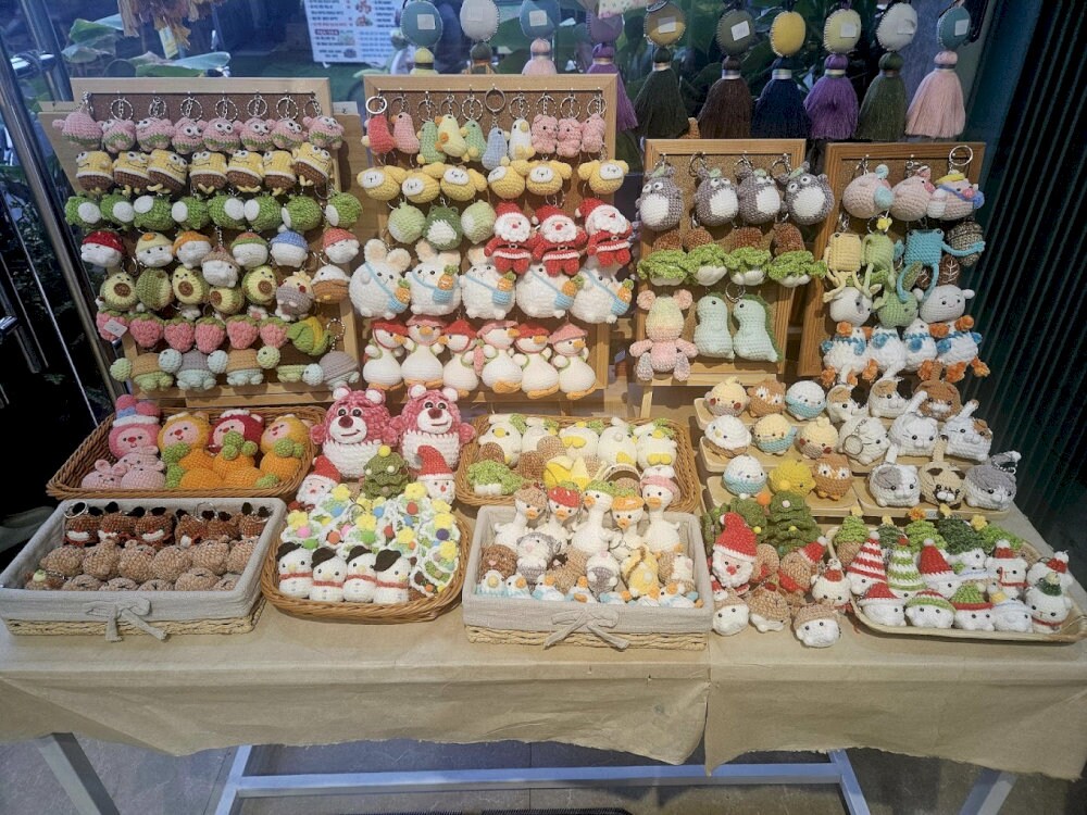 Inside the store, the handcrafted gifts are neatly displayed